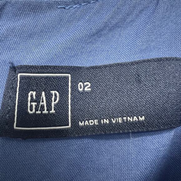 Gap Women Dress Size 2 Fit & Flare Linen Cotton Old Money Quiet Luxury Lagenlook - Picture 2 of 14